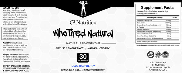 Who Tired Natural Pre-Workout